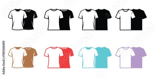 Colored t shirts in different colors black t shirts