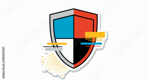 Colorful Shield Logo Design Emblem.