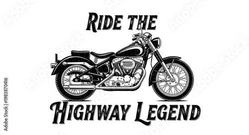 Classic Motorcycle Ride The Highway Legend.
