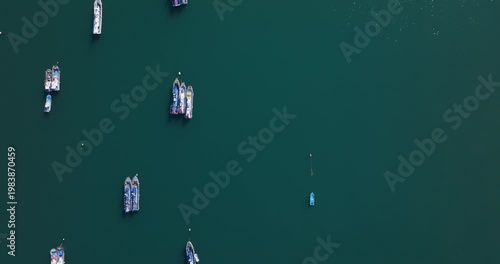 Aerial Drone Footage of Peaceful Ocheon Port and Chungcheong Suyeongseong Fortress, Boryeong, South Korea