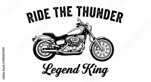 Classic Motorcycle Ride The Thunder Legend King.