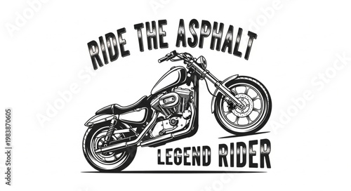 Classic Motorcycle Rider Legend Asphalt.
