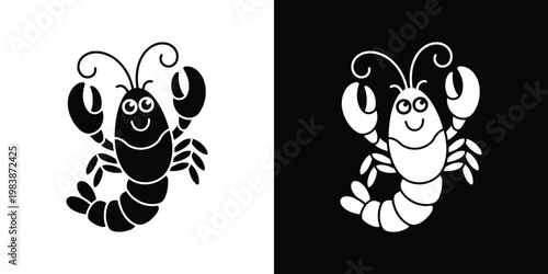 Two black and white cartoon rabbits sitting upright with human hands on their bellies anthropomorphic rabbit