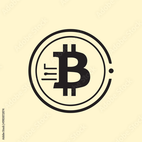 Bitcoin symbol a clear representation of decentralized digital currency