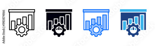 Capacity Management icon set multiple style collection
