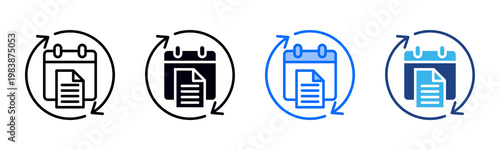 Organizational Transition icon set multiple style collection