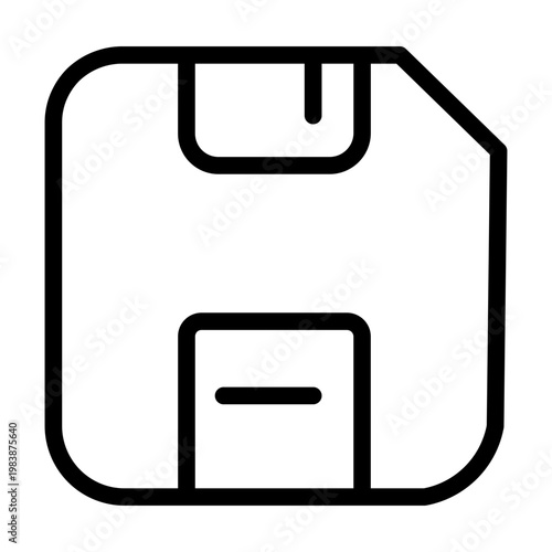 floppy disk line icon