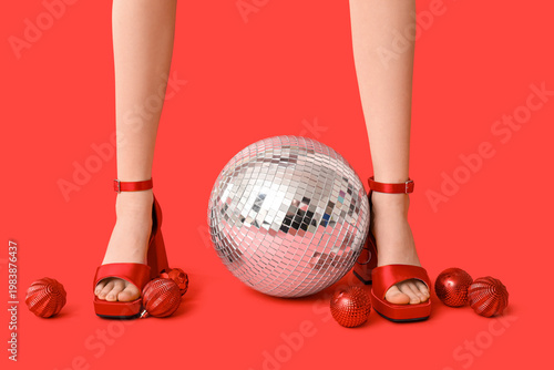 Female legs in trendy high ...