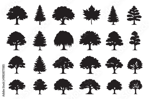 tree silhouettes eps 10 file 