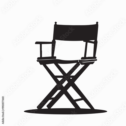 Movie Director Chair Icon Vector Illustration On White Background