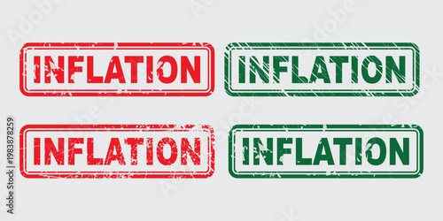 Inflation Rubber Stamp Set,
