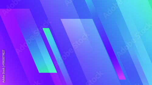 High tech blue and purple diagonal overlapping shapes with neon accents inspired by cyberpunk and digital gaming aesthetics