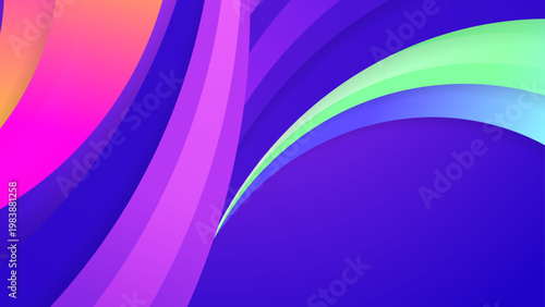 Elegant dark blue and purple abstract curves with vibrant accent colors for a premium look and feel