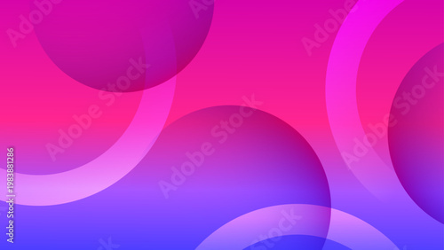 Stylish magenta and pink abstract background with layered circular elements and smooth color transitions for feminine branding