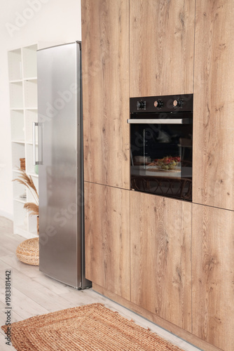 Wooden furniture with built...