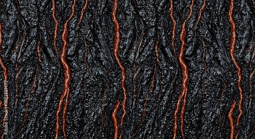 Abstract Dark Textured Background with Vertical Orange and Blue Streaks.