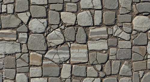 Seamless Pattern of Irregularly Shaped Natural Stone Wall Texture.