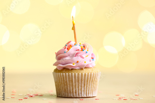 Tasty Birthday cupcake with...