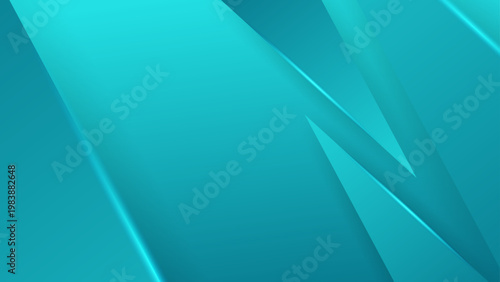Clean cyan and teal abstract background with sharp geometric lines and soft light transitions for corporate use