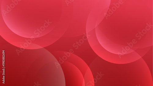 Passionate red abstract background with soft overlapping circles and warm glowing light spheres