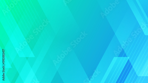 Fresh cyan and teal gradient design with triangular geometric overlays and technical line patterns for web design