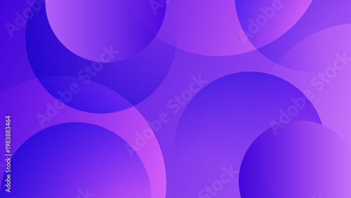 Vibrant purple and violet abstract background featuring layered circles and soft light gradients with a modern geometric feel