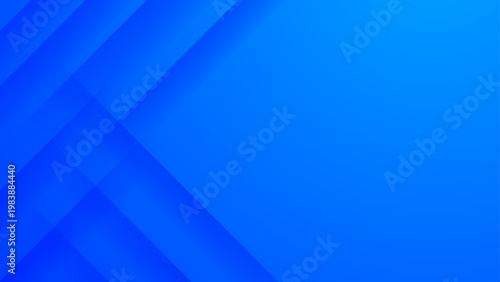 Professional blue corporate background with overlapping diagonal shapes and bright cyan light effects