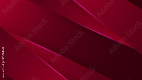 Deep maroon and ruby geometric background featuring elegant sharp edges and professional lighting for premium design