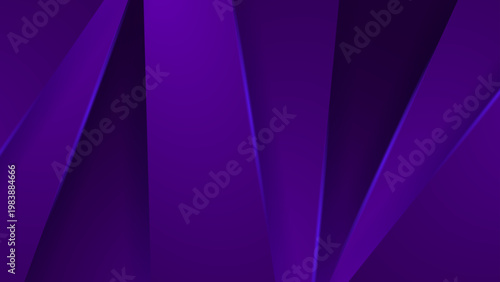 Vibrant violet and purple abstract background featuring sharp overlapping polygons and professional gradient shadows