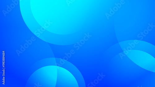 Refreshing cyan and blue gradient background featuring minimalist overlapping circles for technology and health