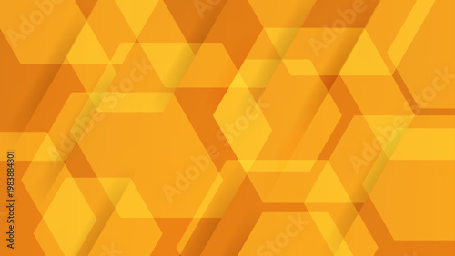 Deep blue abstract background with layered hexagonal polygons for professional technology use