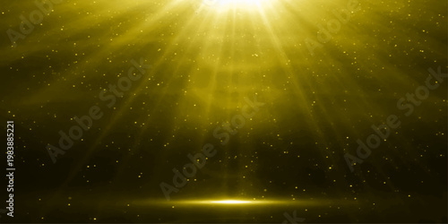 Abstract glowing cosmic background with stars light rays energy and particles