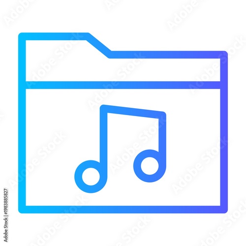 music gradient icon