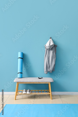 Interior of gym with sports...