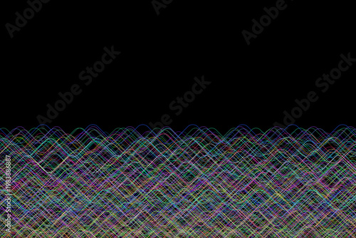 Colorful frequency waves abstract wavy lines water background