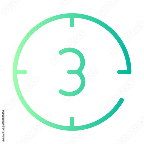 three gradient icon