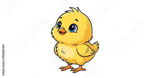 Cute cartoon chick illustration.