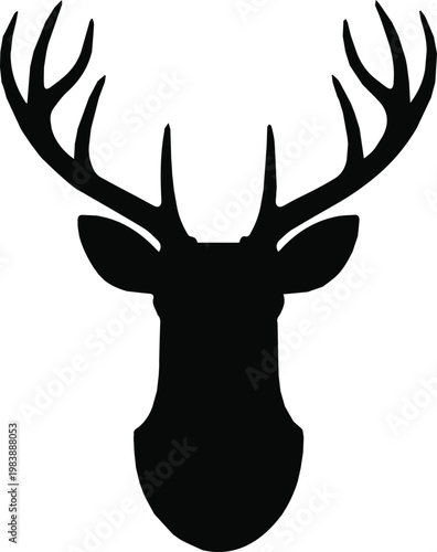 Deer head antlers lodge sign for cabin branding