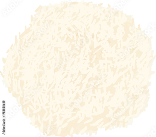 Steamed White Rice Illustration – Hand Drawn Simple Rice Food Clipart