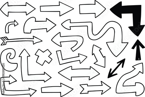 Route arrows and map markers for wayfinding