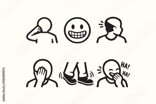 Exploring common human emotions and everyday actions through visual icons