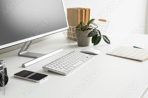 Modern computer, mobile pho...