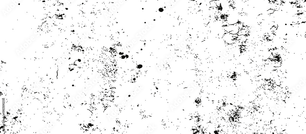 Obraz premium Grungy Black White Distressed Overlay Texture Speckled Dust Cracked Effect Vector