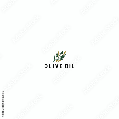 Olive oil logo style icon design template vector illustration