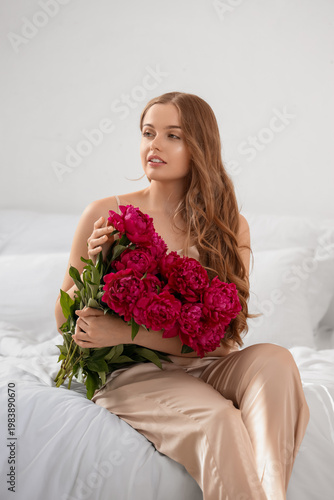 Beautiful young woman with ...
