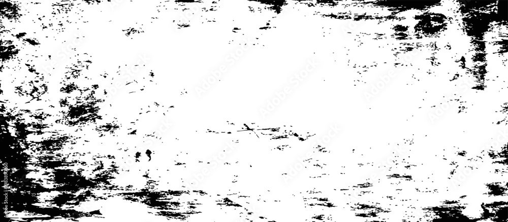 Fototapeta premium Black and White Grunge Distressed Overlay Texture Background Vector