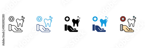 Dental Health Icon Set Multip...
