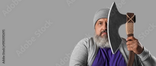 Portrait of mature lumberja...