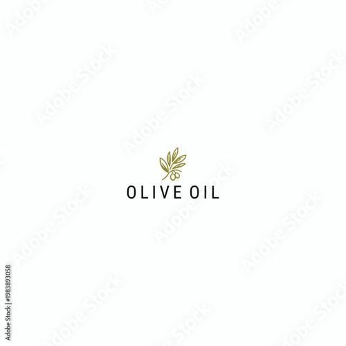 Olive oil logo style icon design template vector illustration