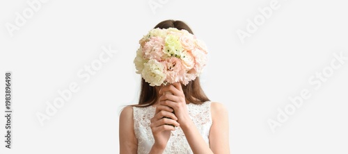 Bride with beautiful weddin...
